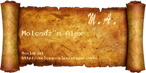 Molcsán Alex névjegykártya