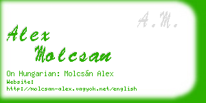 alex molcsan business card